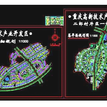 高新技术产业开发区整套规划cad设计图