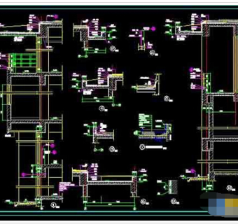 建筑节点详图及墙身剖面cad设计图