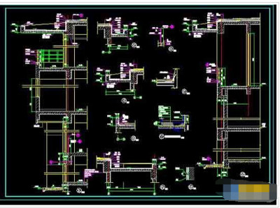 建筑节点详图及墙身剖面cad设计图