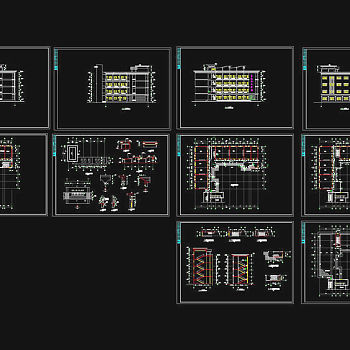 理工学校全套建筑图cad图纸
