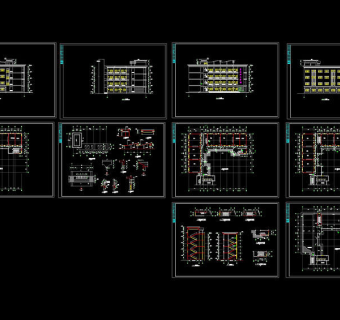 理工学校全套建筑图cad图纸