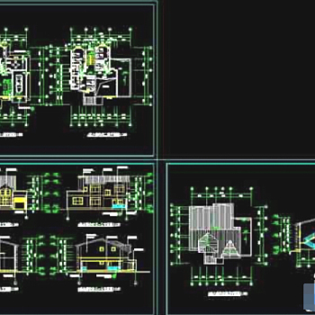 两层别墅建筑全套cad施工图纸