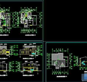 两层别墅建筑全套cad施工图纸