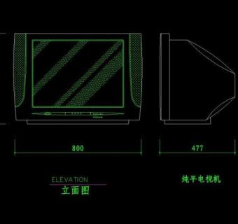 CAD室内设计施工图常用图块之家用电器