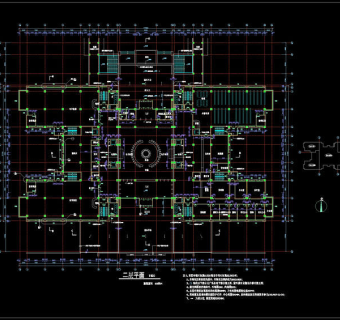某大学图书馆建筑素材cad图纸