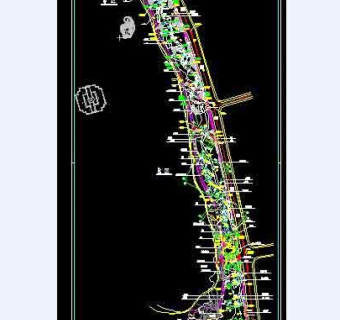 某狭长地块cad商住规划设计施工图