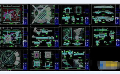 某小广场全套cad设计施工图纸