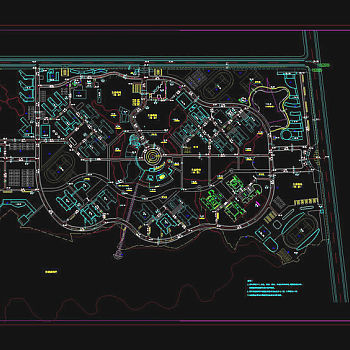 某大学总平面图cad图纸