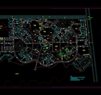 某大学总平面图cad图纸