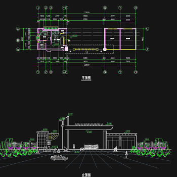 某学校大门设计cad图纸