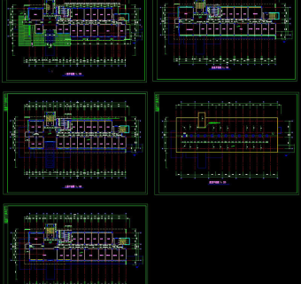 某学院行政办公楼平面图cad图纸