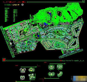 碧桂园小区整套规划与户型平面cad设计图