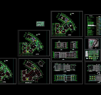 少儿图书馆建筑施工图cad图纸