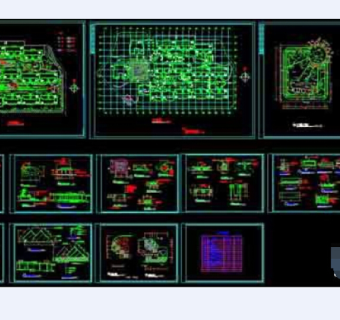 某小区景观绿化及车库总平面cad设计施工