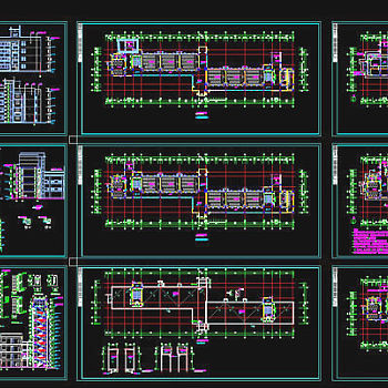西安某大学教学楼全套建筑图cad图纸