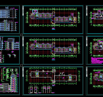 西安某大学教学楼全套建筑图cad图纸