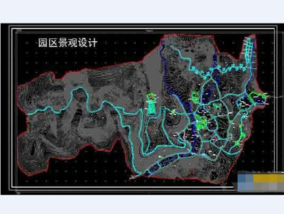 农家乐旅游景观小区规划cad总平面图纸