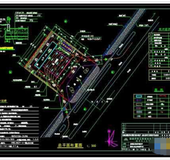 某大型加油站cad平面设计施工图
