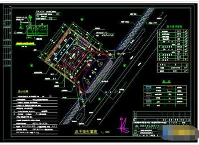 某大型加油站cad平面设计施工图