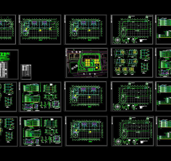 幼儿园教学楼全套图cad图纸
