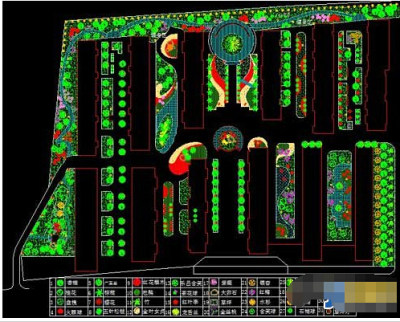 某住宅小区绿化cad规划平面图纸