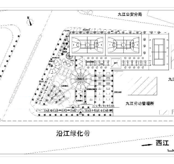 健身广场cad图库