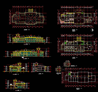 某小区公建会所设计cad图纸