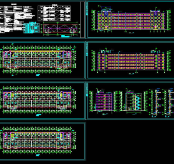 某职工宿舍全套建筑cad图纸