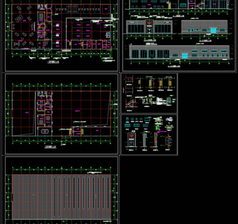 五菱4S店建筑图cad图纸