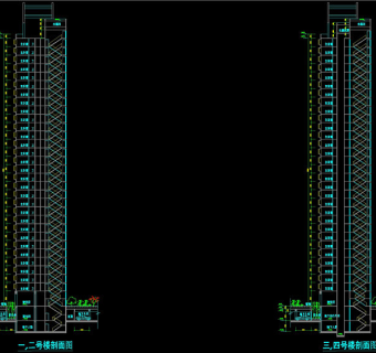 住宅剖面cad素材