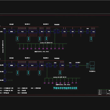 照明控制原理图CAD图纸