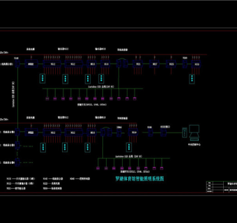 照明控制原理图CAD图纸