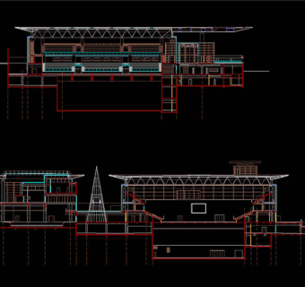 主馆吸音墙面处理CAD图纸
