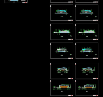 立面屋顶剖面CAD图纸