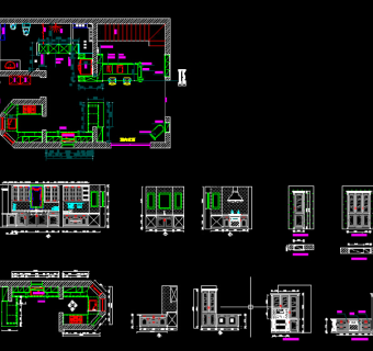 厨房平立面设计方案cad源文件