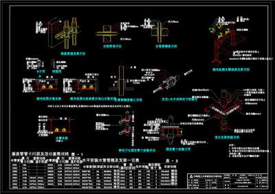 水管支吊架CAD图纸