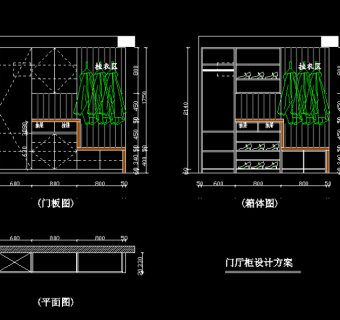简约风格橱柜设计方案cad文件下载