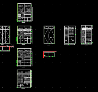 简约衣柜设计方案cad源文件下载