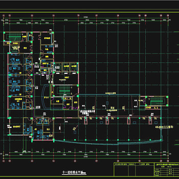 十一层给排水平面CAD图纸
