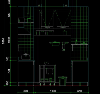 厨房立面cad图块素材