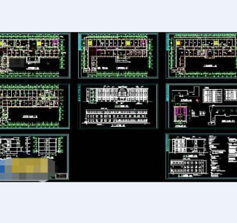 医院科研大楼建筑cad施工图