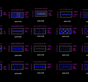 石材地面拼花小品cad图纸