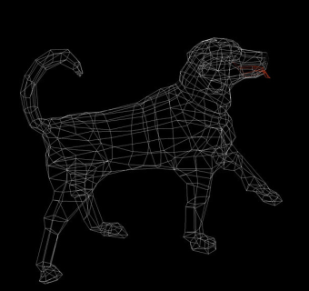 小狗模型cad图纸