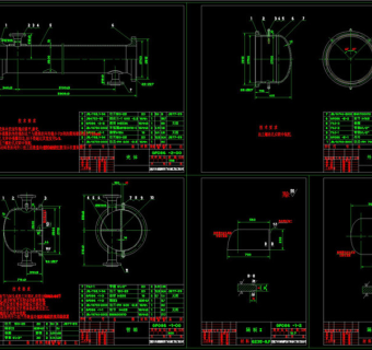 浮头式CAD机械图纸