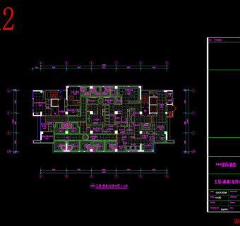 五层给排水图cad图纸