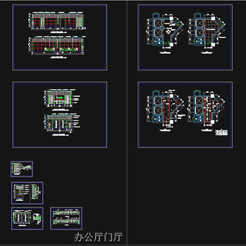 某办公门厅装修施工图CAD图纸