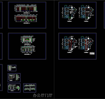 某办公门厅装修施工图CAD图纸