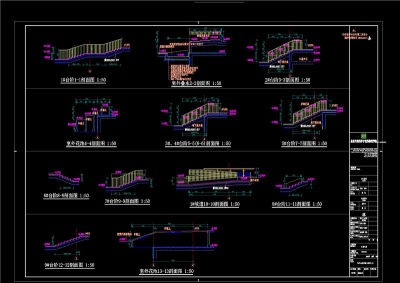 室外台阶大样图CAD图纸