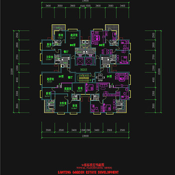 四户建筑元素CAD图纸