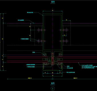 幕墙横剖节点图CAD图纸